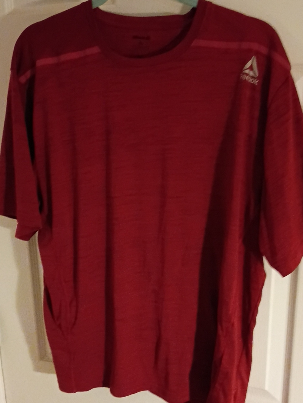 Reebok Men’s Burgundy Short-Sleeve Athletic Tee